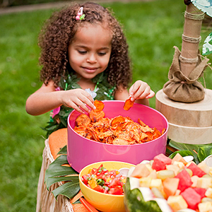 Little Girl with Potato Chips